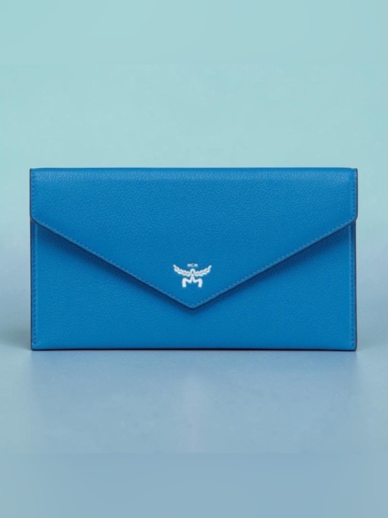 MCM Handbags - MCM Blue Himmel Continental
Envelope Clutch  NEW